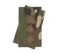 CL Distribution Pair of Colonel Bronze on Multicam/MTP Rank Slides Epaulettes Kings Crown C3R - Multi Terrain Pattern - British Military