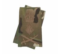 istribution Pair of General Bronze on Multicam/MTP Rank Slides Epaulettes Kings Crown C3R - Multi Terrain Pattern - British Military