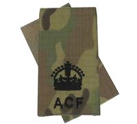 istribution Pair of King's Crown C3R ACF Cadets Black on Multicam/MTP (Multi Terrain Pattern) Rank Slides - WO2