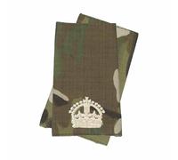 CL Distribution Pair of WO2 / Sergeant Major Ivory on Multicam/MTP Rank Slides Epaulettes Kings Crown C3R - Multi Terrain Pattern - British Military