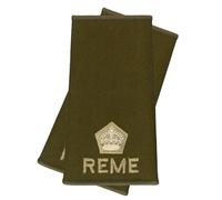 istribution REME Rank Slides, C3R Major Rank, Olive Green, Polycotton, King's Crown, Pair of Epaulettes