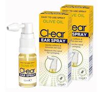 Cl-ear Olive Oil Ear Spray: Natural Wax Removal for Softening & Prevention - Suitable for Adults, Elderly, and Children - 20ml (2 Pack)