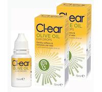 Cl-ear Pharmacutical Grade Olive Oil Ear Drops - Easy Squeeze Bottle for Wax Removal, Itchy Ear Soothing & Dry Ear Care, Blocked Ear Solution - Expert Ear Care, Audiologist Recommended - 30ml (2 Pack)