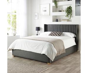 Cl Soho Small Double Twill End Lift Ottoman Bed - Charcoal