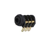 CL12207 J/SKT S2/BBB BLK Socket Jack 6,35mm Female Stereo with Triple Switch CLI