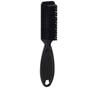 CL12415, Blade Cleaning Nylon Brush - for Clippers, Trimmer Blades, Razor, Shaver or Use as Beard Brush - Non-slip Long Handle with Easy Grip, Skin Care & Styling Brush Tool for Men - Black