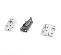 CL209 Hinge with Stud Countersunk Hole Distribution Box Cabinet Black Zinc Screw Feet 1Pcs(Bright Chromium)