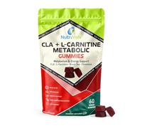 CLA + L-Carnitine Metabolic Gummies | 60 Vegan Gummies | Diet & Weight Loss Supplement | Conjugated Linoleic Acid | with Decaf Green Tea & Chromium | Strawberry Lime Flavour | UK Made | by NutriVolv