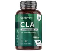 CLA Safflower Oil Supplement - 3000mg 180 Softgels - Omega 6 Fatty Acid Capsules For Weight Management - Pure Active Isomers Conjugated Linoleic Acid