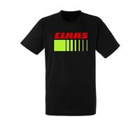 Claas Logo Unisex Men T Shirt Tractor Farming Enthusiast Combine Harvester Dri Black