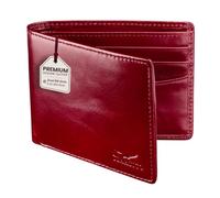 Claasico Wallet for Men’s - Genuine Leather Slim Bifold RFID Wallet - Gift for Men Packed in Stylish Gift Box, Wax Oil Red, S