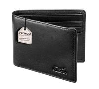 Claasico Wallet for Men’s - Genuine Leather Slim Bifold RFID Wallet - Gift for Men Packed in Stylish Gift Box, Black-Tumbled Leather, S