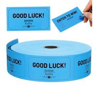 Clabby 1000 Pcs Large Raffle Tickets Rolls Blue Raffle Cards Blank Entry Form with Name Phone Email for Events Fundraiser Prizes Printable for Classroom Entry Class Reward Door Prize