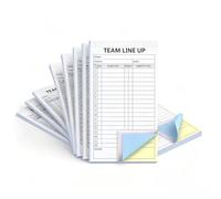 Clabby 120/240 Set Baseball/Softball Lineup Cards Coaching 4 Part Carbonless Copies 30 Game 16 Player Roster Line up Sheet Scorebook for Sport Team Coach Umpire, 3.9 x 7.9 Inch(8 Packs)
