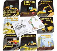Clabby 24 Pieces Construction Trucks Coloring Book Construction Birthday Party Favors Building Coloring Book Including Dump Trucks Diggers Cranes Tractors for Kids Home Supplies School Activity