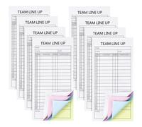 Clabby 240 Sets 8 Packs Baseball/Softball Lineup Cards Coaching 4 Part Carbonless Copies, 30 Games 16 Player Roster Line up Sheet Scorebook for Gameday Essential Sport Team Coach Umpire, 3.86 x 7.87