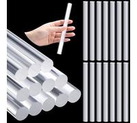 Clabby 26 Pieces Acrylic Clay Roller Plastic Clear Round Tube Roller Pin Polymer Clay Tools for DIY Handmade Crafts Handmade Art Supplies, 6.5 x 0.5 Inch