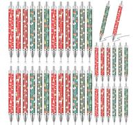 Clabby 36 Pcs Christmas Gel Ink Pens Bulk Christmas Pens Stationery Retractable 1 mm Black Ink Ballpoint Colorful Xmas Writing Pen Gift Novelty Signature Pens Xmas Party Favor Gift for Office Family