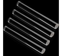 Clabby 4 Pieces Acrylic Clay Roller Plastic Clear Round Tube Roller Pin Polymer Clay Tools for DIY Handmade Crafts Handmade Art Supplies (7.68 x 0.79 Inch)