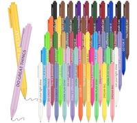 Clabby 50 Pcs Inspirational Pens Bulk Colorful Motivational Pens Retractable Positive Ballpoint Pens Black Ink Quotes Funny Pen for Colleague Leavers Gifts Teachers End of Term Gifts