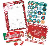 Clabby 8 Pcs Letter to Santa Kit Father Christmas Writing Set Includes Envelopes, Sticker Sheet, Dear Santa Letter and Stationery Supplies for Kids