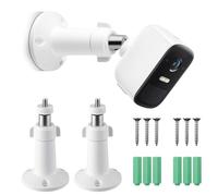 Clabby Gulfmew 2 Pack Wall Mount Holder Compatible with Eufycam/Arlo, and Other Cameras with 1/4 Thread, Ring Camera Mount Bracket, 360° Adjustable for Indoor & Outdoor Use, White