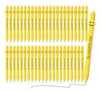 Clabby Pack of 48 Lucky Pens, Inspirational Ballpoint Pens, Good Luck Charm, Exam for Students, You Create the Pens, Farewell Gift, Motivation Gift for Colleagues, Team, Employees,