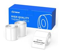 CLABEL 3 Rolls Freezer 40x30mm Thermal Labels for Food Prep/Cold Chain | Freezer Safe, Synthetic Paper, Waterproof, Oil-Proof, -30°C to 60°C, Frozen Meat Home, Compatible with 4-Inch Thermal Printer