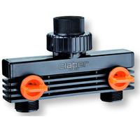 Claber 3/4" threaded 2 way adaptor for connecting 2 timers to 1 tap (2)