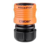 Claber 8603 Garden Irrigation Hose Pipe Connector With Aquastop