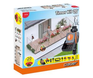 Claber 90766 Drip Irrigation Kit, Timer Kit 20