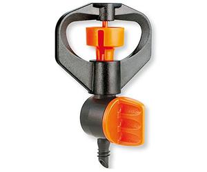 Claber 91250 Oblong Hole Micro Sprinkler 360° Adjustable, Black/Orange/Grey