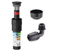 Claber Colibri 90230 90 Degree Pop-Up Sprinkler, Elbow Connector And Collar Guard Bundle