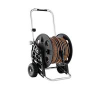 Claber Kit Pronto 30, Plastic and Aluminium Hose Reel cart with Garden Hose and Spray Nozzle