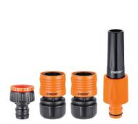 Claber Max-Flow starter kit 3/4", garden irrigation kit with spray nozzle and Safety Lock couplings for Ø 3/4" (19 mm) hoses