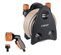 Claber Mini-Set Balcony, Hose Reel with Accessories, Wall-Mounted, with 10 m Hose and Multifunction Pistol