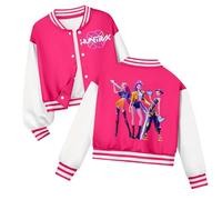 Clacce Kpop Demon Hunters Girls Boys Baseball Jacket Cute Long Sleeve Sweatshirts with Pockets Carton Graphic Bomber Jacket Streetwear