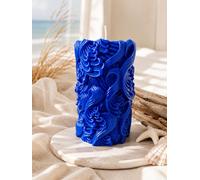 Clachaig Candles Wave-Shaped Pillar Candle, Sea Breeze Scented