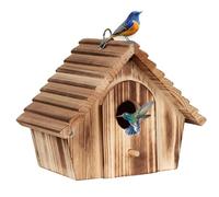 CLACKIBUKVYZ Outdoor Bird Houses, Wooden Bird Nesting Box House for Bluebird, Finch, Wren, Cardinals, Garden