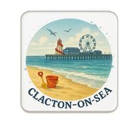 Clacton-on-Sea, England UK Fridge Magnet: Cute Large Handmade Travel Souvenir Gift for Collectors and Home Decor