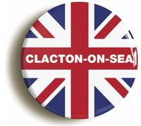 Clacton-On-Sea Union Jack Fridge Magnet (Circular 2inch / 50mm Diameter)