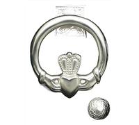 Claddagh Circular Door Knocker for Front Door - Antique Cooper|Polished Brass |Satin Nickel Knocker Ireland Home Décor 5.5''x 5.5"
