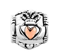Claddagh Ireland Bead Charm Compatible with Pandora Bracelets Hands Heart Crown Friendship Love Loyalty Women Sister Jewellery Birthday