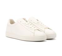 Clae Bradley Essentials Leather Mens Triple White Trainers - Size UK 6