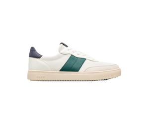 Clae - Vegan Trainers - Davis White Cactus Navy Green for Men - Size 9 UK Green 9 UK