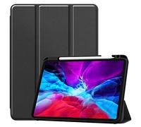 Claelech Strong Magnetic Case for iPad Pro 12.9 2020, Claelech Ultra Slim Lightweight Smart Cover Sleep Wake up Function for 2020 iPad Pro 12.9 Tablet Case with Pencil Holder (Black)