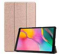 Claelech TAB A T510 Case, Premium Quality Strong Magnetic PU Leather Stand Case Protective Shockproof Cover for Samsung Galaxy TAB A T510 T515 10.1 Inches 2019 Flip Tablet Case (Gold)