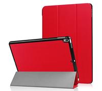 Claelech Tablet Case for iPad Air3 10.5 2019 with Pencil Holder, Ultra Slim Strong Magnetic Folio Leather PU Folding Protective Stand Cover Smart Case with Wake Up Sleep Function (Red)