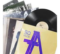 Claev 50 Clear Outer Record Sleeves for Album Covers - 12.75 x 12.75 inch & 3 mil Thick - Archival Quality Plastic Outer Sleeves for 12" LP Vinyl Record Albums Collection Protection