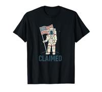 Claimed Astronaut USA Flag | American Moon Landing Graphic T-Shirt